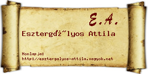 Esztergályos Attila névjegykártya